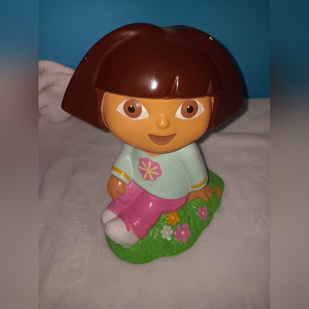 Vintage 2000s Dora The Explorer Ceramic Piggy Bank | Y2K Kidcore Coin Bank